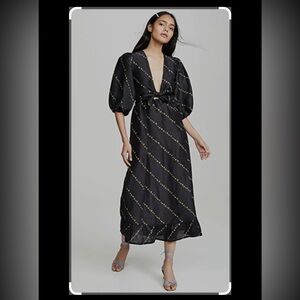 NWT Ganni tie front dress